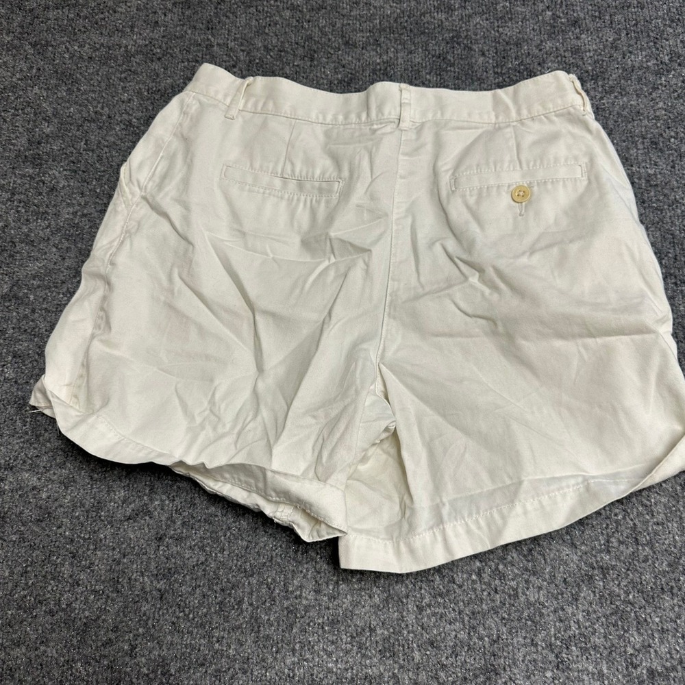 Lauren Ralph Lauren Shorts Womens Size 8P White Chino Cotton Casual Flat Front